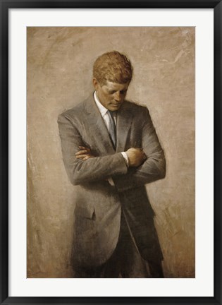 Framed John F Kennedy Print