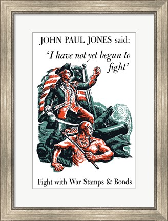 Framed Fight With War Stamps and Bonds Print