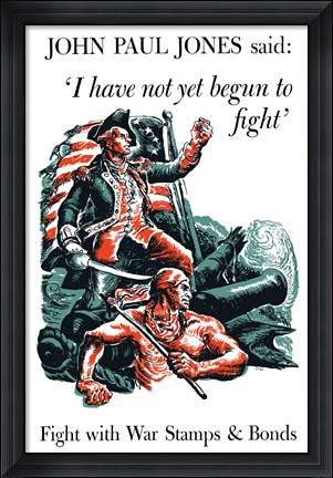 Framed Fight With War Stamps and Bonds Print