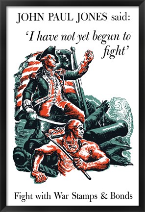 Framed Fight With War Stamps and Bonds Print