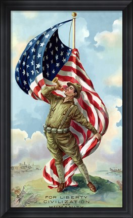 Framed For Liberty, Civilization and Humanity Print