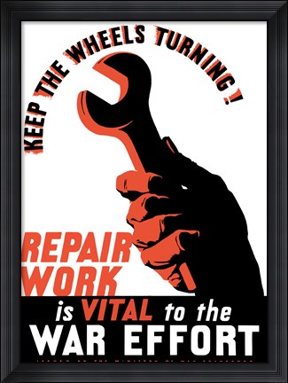 Framed Keep the Wheels Turning! Print