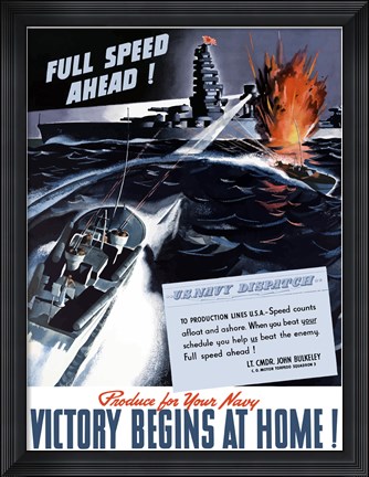 Framed Victory Begins at Home Print