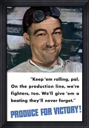 Framed Produce for Victory - Color Poster Print