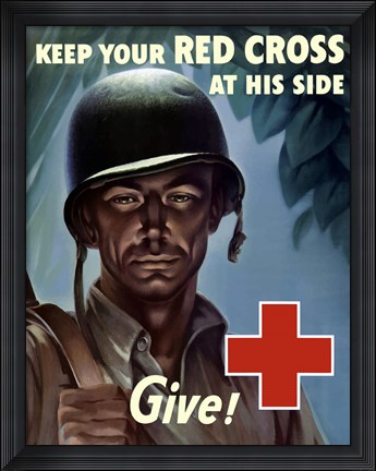 Framed Keep Your Red Cross at His Side Print