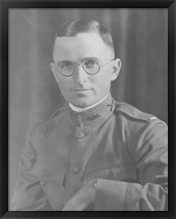 Framed Potrait of Harry S Truman in uniform Print