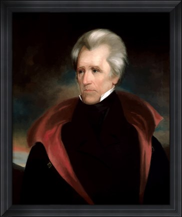Framed President Andrew Jackson Print