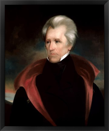 Framed President Andrew Jackson Print