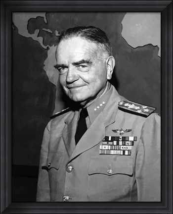 Framed Admiral William Bull Halsey Print