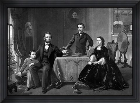 Framed President Abraham Lincoln and His Family Print