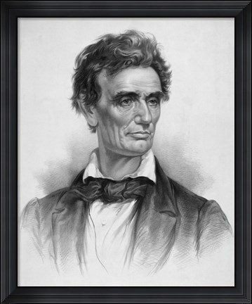 Framed Digitally Restored Vintage Print of a Young Abraham Lincoln Print