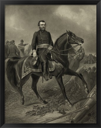 Framed General Grant during the American Civil War Print