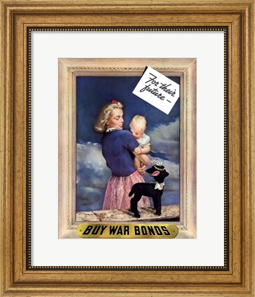 Framed Buy War Bonds - For the Future Print