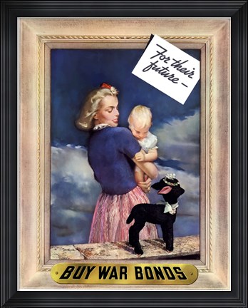 Framed Buy War Bonds - For the Future Print