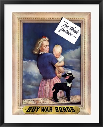 Framed Buy War Bonds - For the Future Print