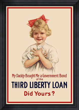 Framed Third Liberty Loan Poster Print