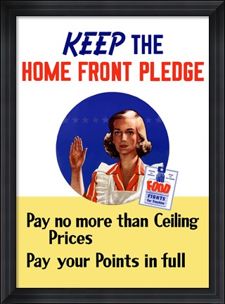 Framed Keep the Home Front Pledge Print