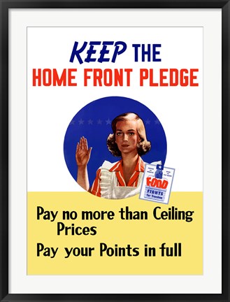 Framed Keep the Home Front Pledge Print