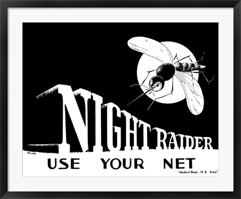 Framed Night Raider, Use Your Net Print