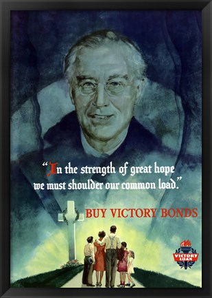 Framed Buy Victory Bonds Print