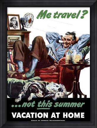 Framed Met Travel - Not This Summer Print