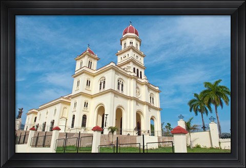 Framed Santiago, Cuba, Basilica El Cabre, Church steeple Print