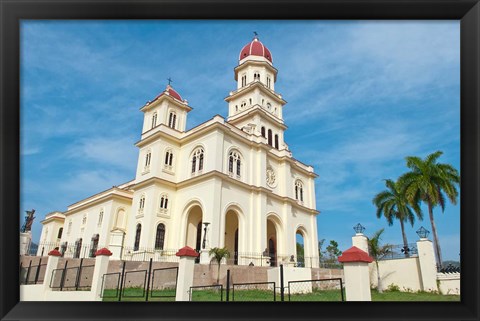 Framed Santiago, Cuba, Basilica El Cabre, Church steeple Print