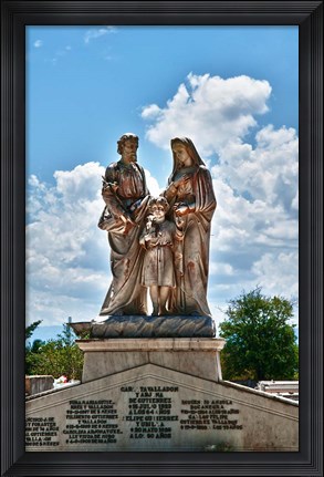 Framed Beautiful Tomas Acea Cemetery in city with statues, Cienfuegos, Cuba Print
