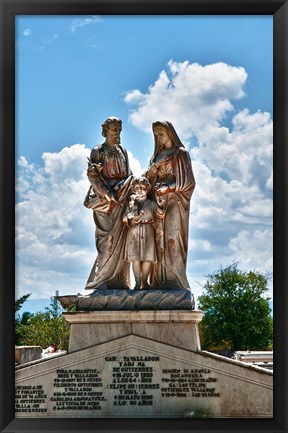 Framed Beautiful Tomas Acea Cemetery in city with statues, Cienfuegos, Cuba Print