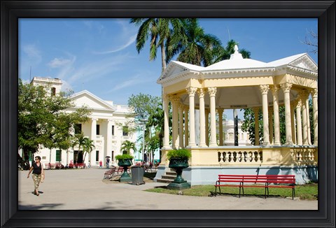 Framed Gazebo in center of downtown, Santa Clara, Cuba Print