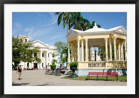 Framed Gazebo in center of downtown, Santa Clara, Cuba Print