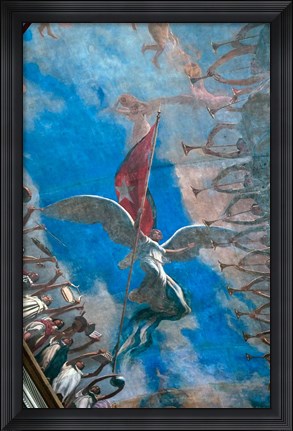 Framed Havana, Cuba, Museum of the Revolution, murals on ceiling of museum Print