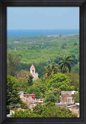 Framed Cuba, Trinidad from Palacio Brunet tower Print