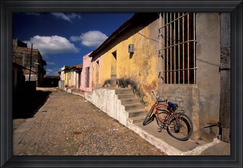 Framed Old Street Scene, Trinidad, Cuba Print