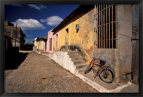 Framed Old Street Scene, Trinidad, Cuba Print