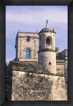 Framed Sentry Outpost, La Forteleza De San Carlos De La Cabana, Cuba Print
