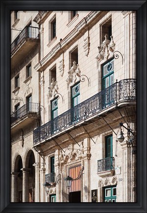 Framed Cuba Havana, Plaza de San Francisco de Asis, Hotel Print