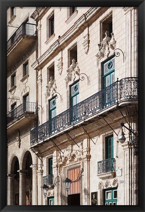 Framed Cuba Havana, Plaza de San Francisco de Asis, Hotel Print