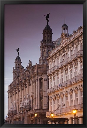 Framed Cuba, Gran Teatro de la Habana, Hotel Inglaterra Print