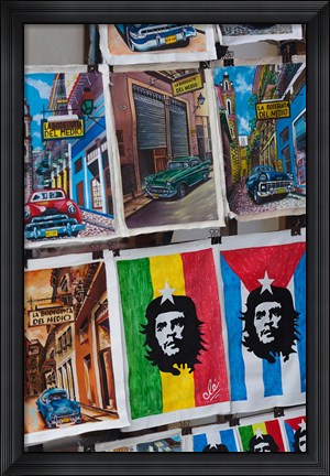 Framed Cuba, Havana, Craft market souvenirs Print