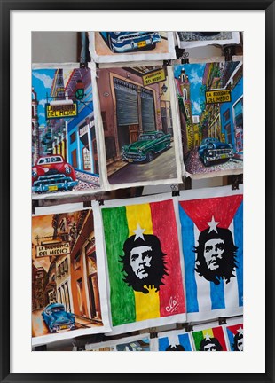 Framed Cuba, Havana, Craft market souvenirs Print