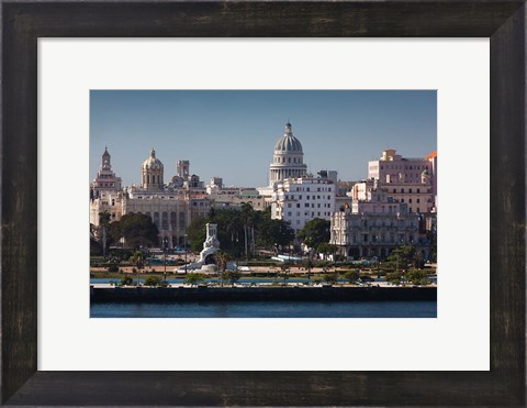 Framed Cuba, Havana, Elevated City View Print