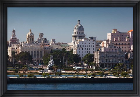 Framed Cuba, Havana, Elevated City View Print