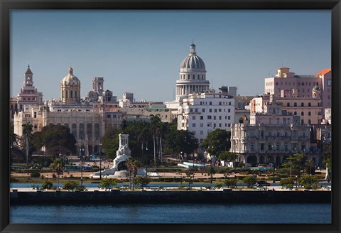 Framed Cuba, Havana, Elevated City View Print