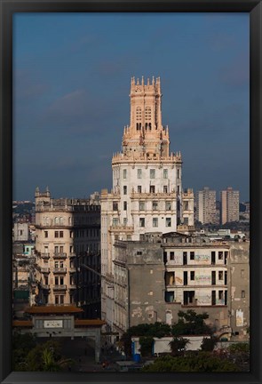 Framed Cuba, Havana, Etecsa telecommunications building Print