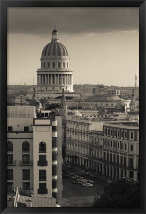 Framed Cuba, Havana, Havana Vieja, Capitolio Nacional Print