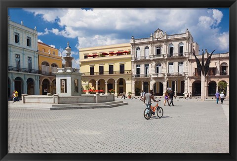 Framed Cuba, Havana, Havana Vieja, Plaza Vieja Print