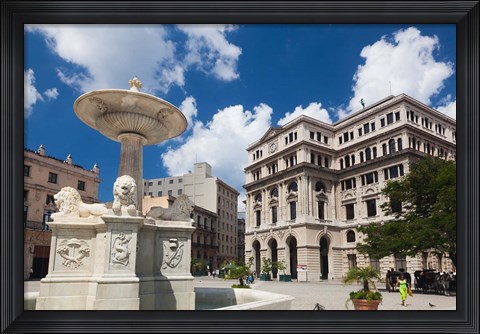 Framed Cuba, Havana, Plaza de San Francisco de Asis Print