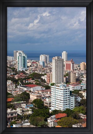 Framed Cuba, Havana, Vedado, View of the Vedado area Print