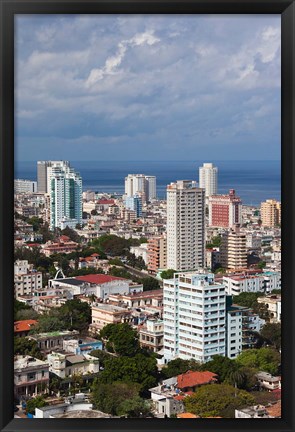 Framed Cuba, Havana, Vedado, View of the Vedado area Print